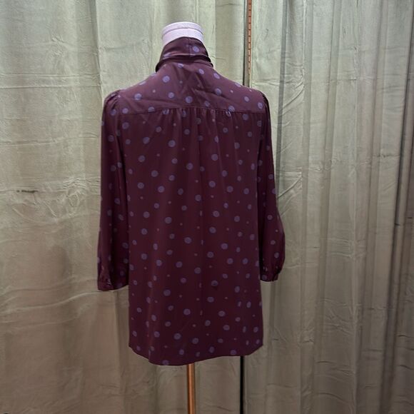 Marc By Marc Jacobs polka dot Tie Front Blouse, US4 - Picture 6 of 8